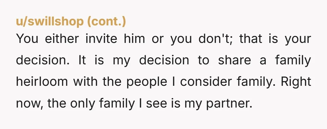 u/Tight-Decision-7918 NTA. The pearls are a family heirloom that belongs to you. Loaning them is a gesture of closeness and support. If she is unwilling to support your relationship or...