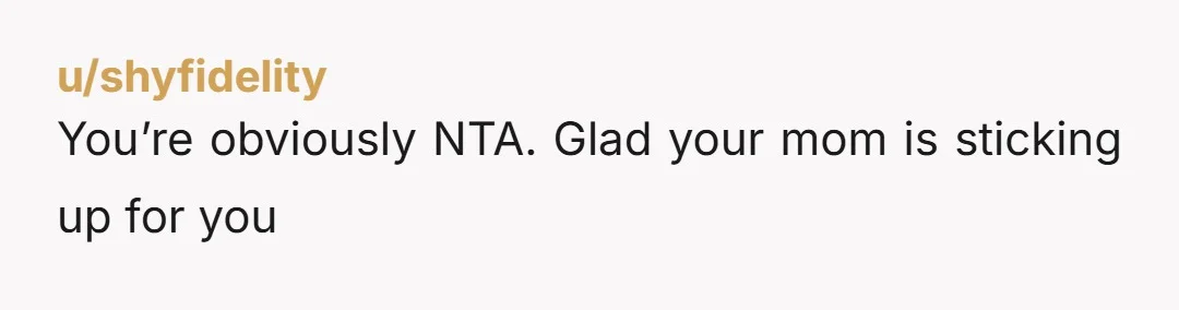 u/Fatkitty22 NTA. I have to side with your mom here. If you are considered a child and are not invited to the wedding, you are a child and not able...