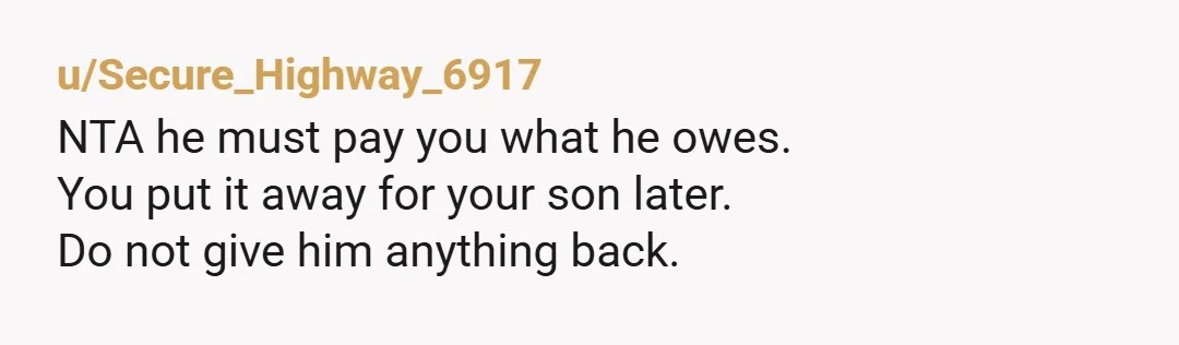 u/RevolutionaryAsk6461 Was this court ordered child support? Then there is nothing to discuss and it would be best for everyone involved to ignore him. Save your sanity and block him.