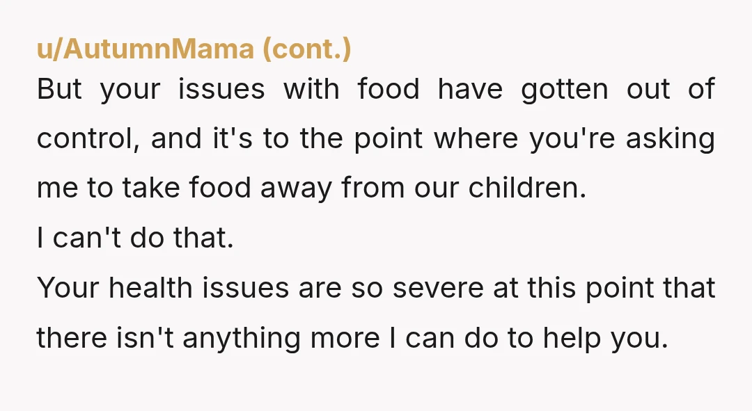 u/curlofthesword NTA.  His eating disorder doesn't take priority over accommodating your son's food allergies in a way that preserves some variety for his future as he grows up. Kids come...