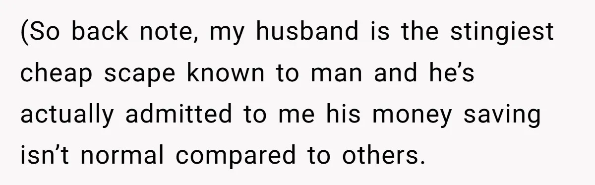 (So back note, my husband is the stingiest cheap scape known to man and he’s actually admitted to me his money saving isn’t normal compared to others.
