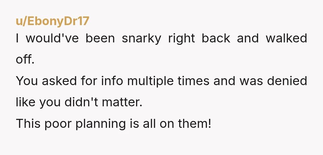 u/Joghurt_3
You did enough and are not TA.
I think it’s very problematic how they treat you.
And in my opinion you did everything according to how they treated you.