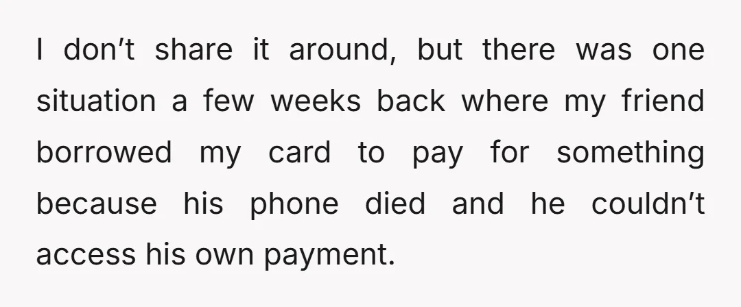 I thought about who had access to my card details.