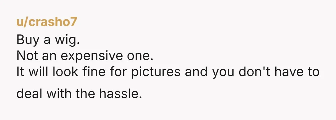 u/sparkly13
NTA. She knows your dye your hair your favorite colors and that's part of who you are inside, too.
