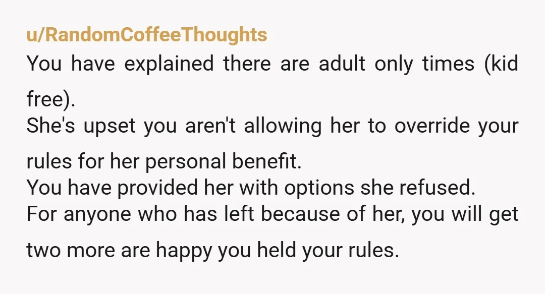 u/alwayssearching117 How about those two quitters watch the kid to give mom a break? I didn't think so.