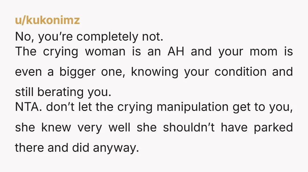 u/BisforBeard Sorry your mom is nutso and that she didn't support you. You are definitely not the AH and you waited far longer than you should have. She knew it...