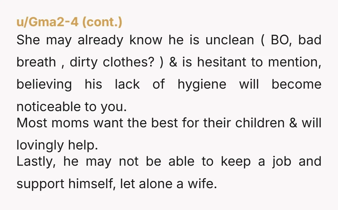 u/Sad_Reporter2652 You should’ve seen my face reading this. My advice..don’t sign up to be a mother to a grown man & I genuinely respect your patience, because I would’ve run...
