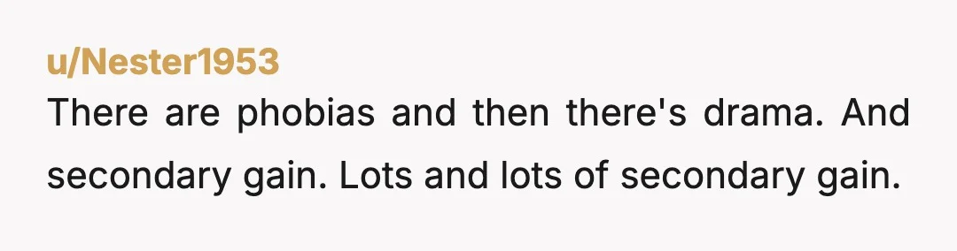 u/No-Being4681 That's arachnophobia for you. I am going to therapy because of it and I would react pretty much like her but without the screaming. (I neither wouldn't get angry...