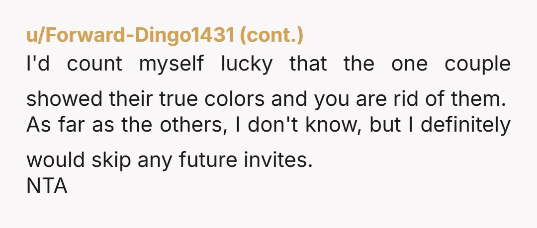 u/StrategyElectrical18 If someone sleeping on a bed they EXPECT you to sleep on is so bad they stop being friends with you then they probably weren’t really your friend