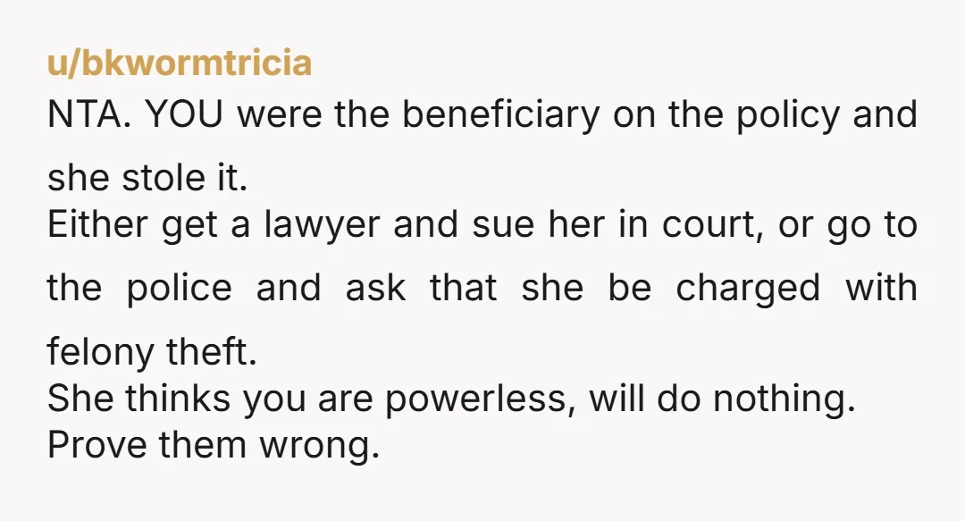 u/Some_kunst NTA. Your mother has stolen money from you, and you have a paper trail. I say go after her. Like, lawyer up and skitch'em. You'd still be NTA.