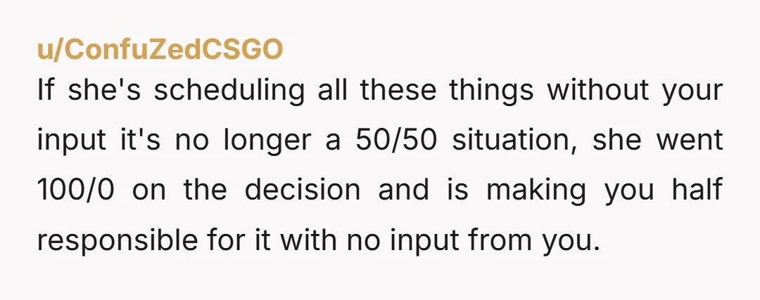 u/ThrowRAboredinAZ77 Are you ever planning on marrying her, and if so, are you planning on still splitting everything 50/50, or just combining all of your money and paying for everything...