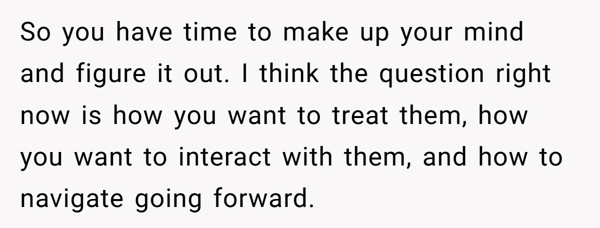 So you have time to make up your mind and figure it out. I think the question right now is how you want to treat them, how you want to...