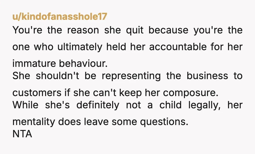 u/Gonpostlscott To cover yourself I’d have those great customers write a statement of complaint and make sure the FOM saw it and detail what the argument started over and progression....