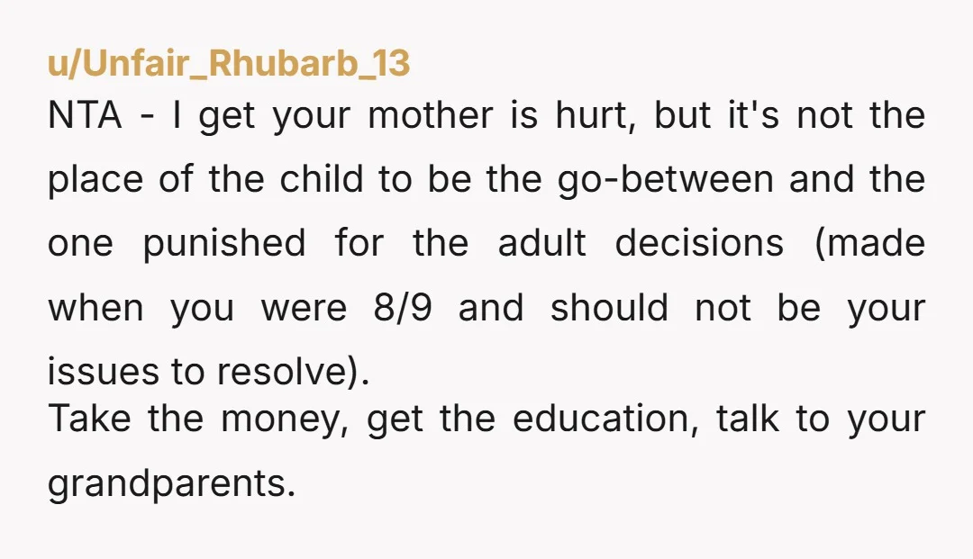 u/Stanwich79 DO NOT LET YOUR MOM TOUCH ANY OF THAT MONEY!!