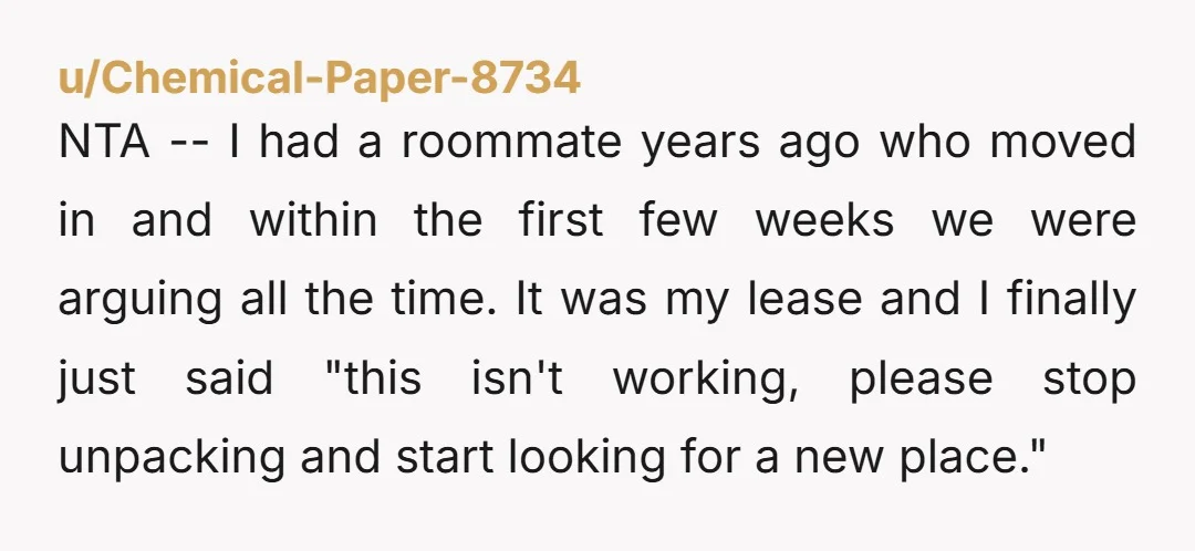 u/conriva NTA.This isn’t about who has more furniture; it’s about liability. Most renters' insurance policies won't cover fire damage caused by e-bike batteries indoors. If that thing goes up, you’re...