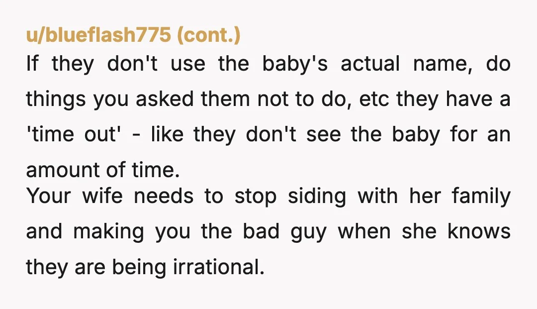 u/bergermommie15 No is a sentence Asked and answered If she wants a baby named after her tell her to use her own uterus