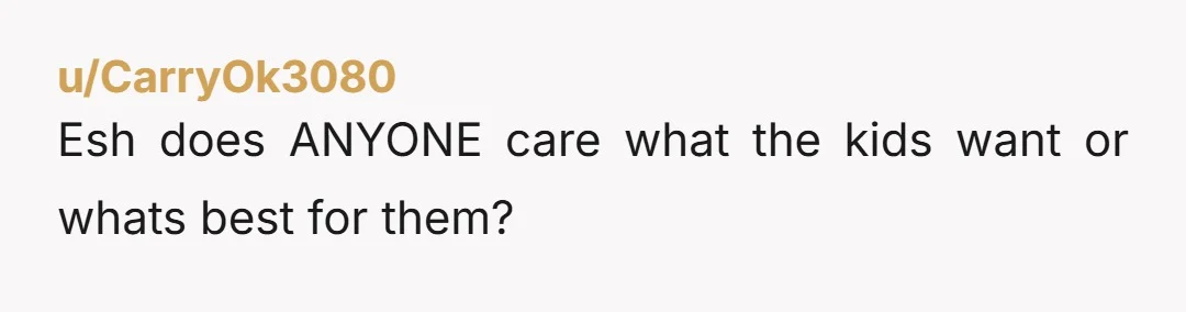 u/Tiny_Confusion_2504 ESH. Sorry to say, but you both suck. I'm saying this as a child of divorced parents. As if they are just something to negotiate about. They will not...