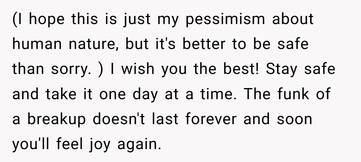 (I hope this is just my pessimism about human nature, but it's better to be safe than sorry. ) I wish you the best! Stay safe and take it one...