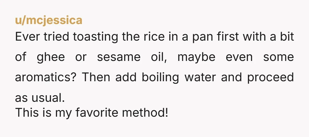 u/aubaub
If you’re cooking rice weekly, that’s justification for a rice cooker.