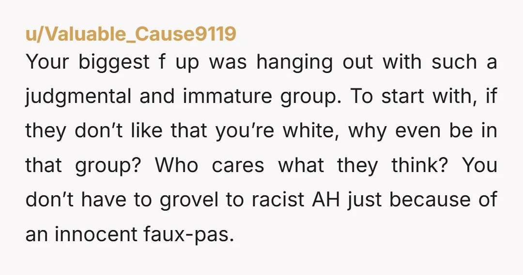 u/sudomatrix What a bunch of pretentious AH. It sounds excruciating to be around them, every moment a made-up outrage waiting to happen, a test to fail. If they simply said 'my...