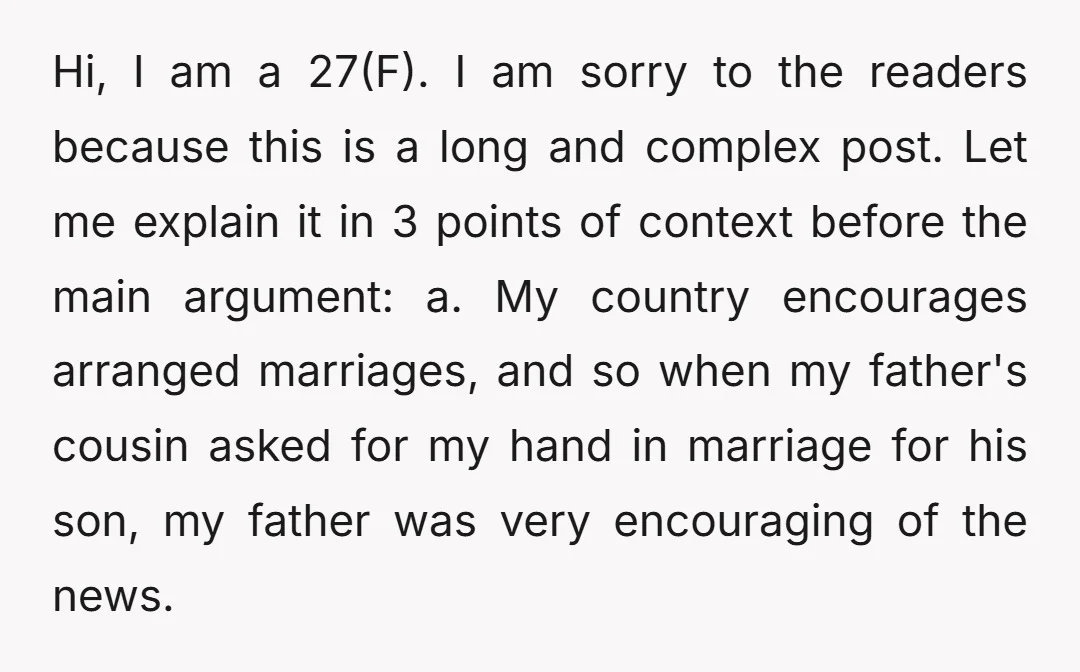 Hi, I am a 27(F). I am sorry to the readers because this is a long and complex post. Let me explain it in 3 points of context before the...