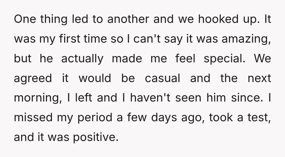 One thing led to another and we hooked up. It was my first time so I can't say it was amazing, but he actually made me feel special. We agreed...