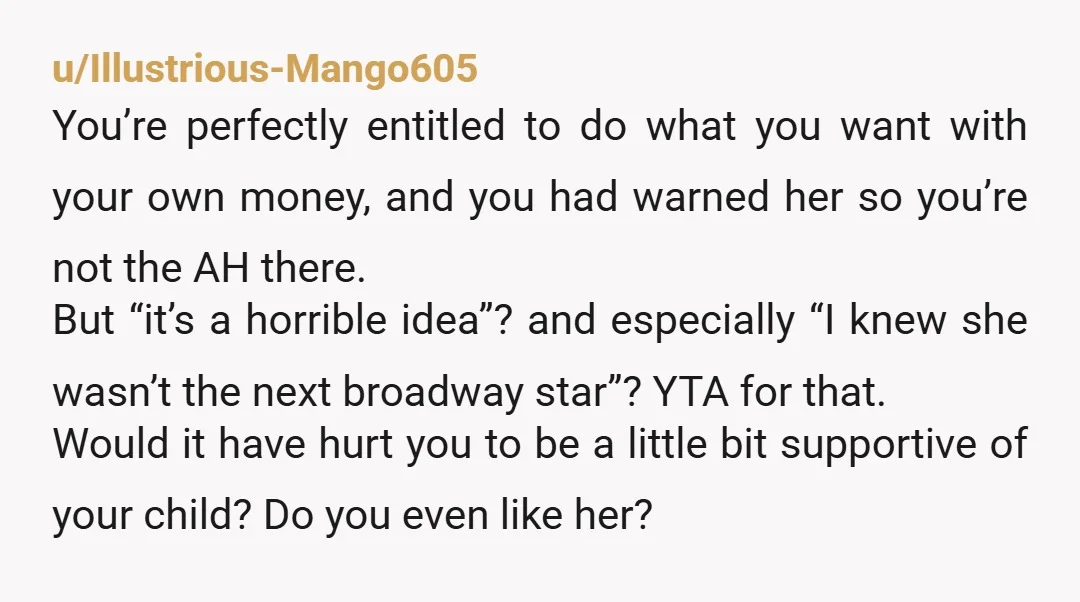 u/ConflictGullible392 NTA for not paying her loans but seems like you have been an AH to her in general.