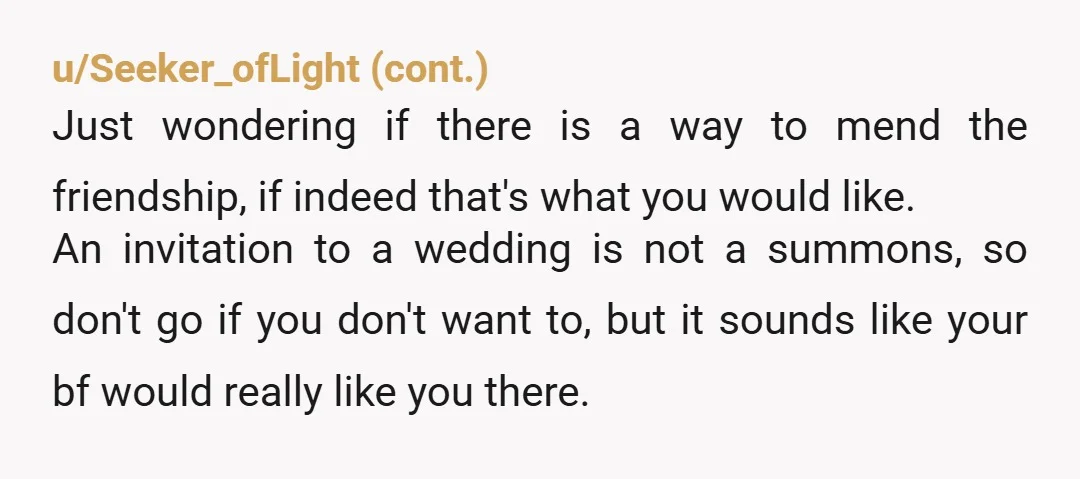 u/CutenessAggression
YWNBTA an invitation is not a summons and you don’t have to go to any event you don’t want to go to