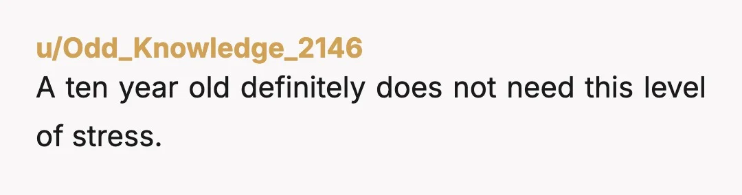 u/Odd_Knowledge_2146
A ten year old definitely does not need this level of stress.