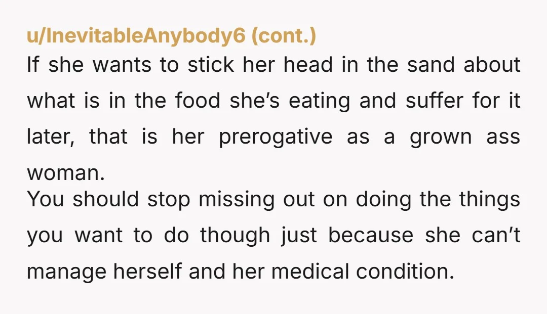 u/Fun_Landscape_9127 This isn't about dairy or stomach cramps. There's something else going on. If she reacts to dairy as you describe, then she wouldn't want to travel back home. She'd...