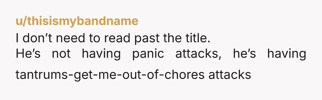 u/feijoawhining I can’t even imagine being attracted to this much of an abusive, pathetic loser who fakes a panic attack and weaponises incompetence so he doesn’t have to tidy up....
