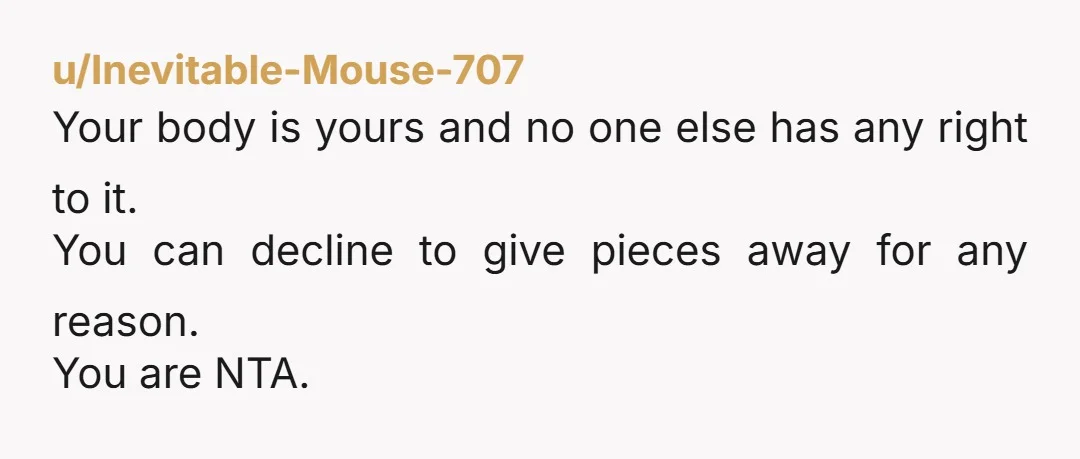 u/Capt-geraldstclair You are not obligated to give up your own organs.