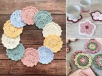 15 Decorative Flower Crochet Coasters