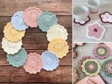 15 Decorative Flower Crochet Coasters