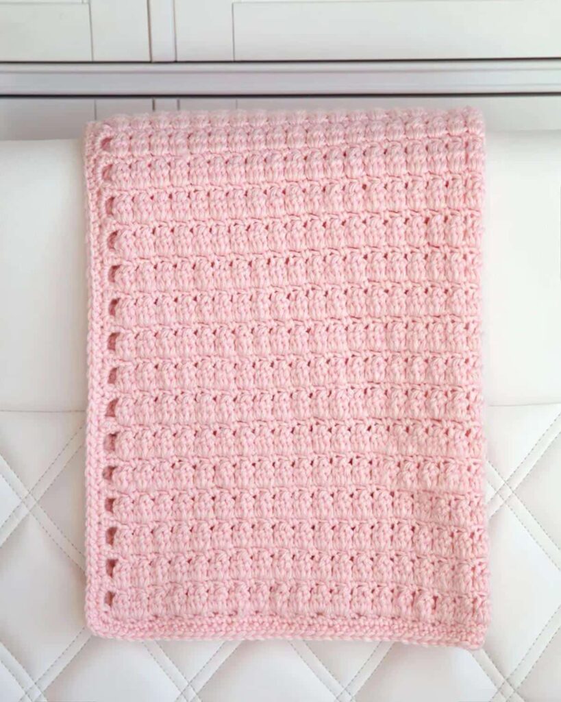 Cluster Stitch Crochet Baby Blanket Pattern