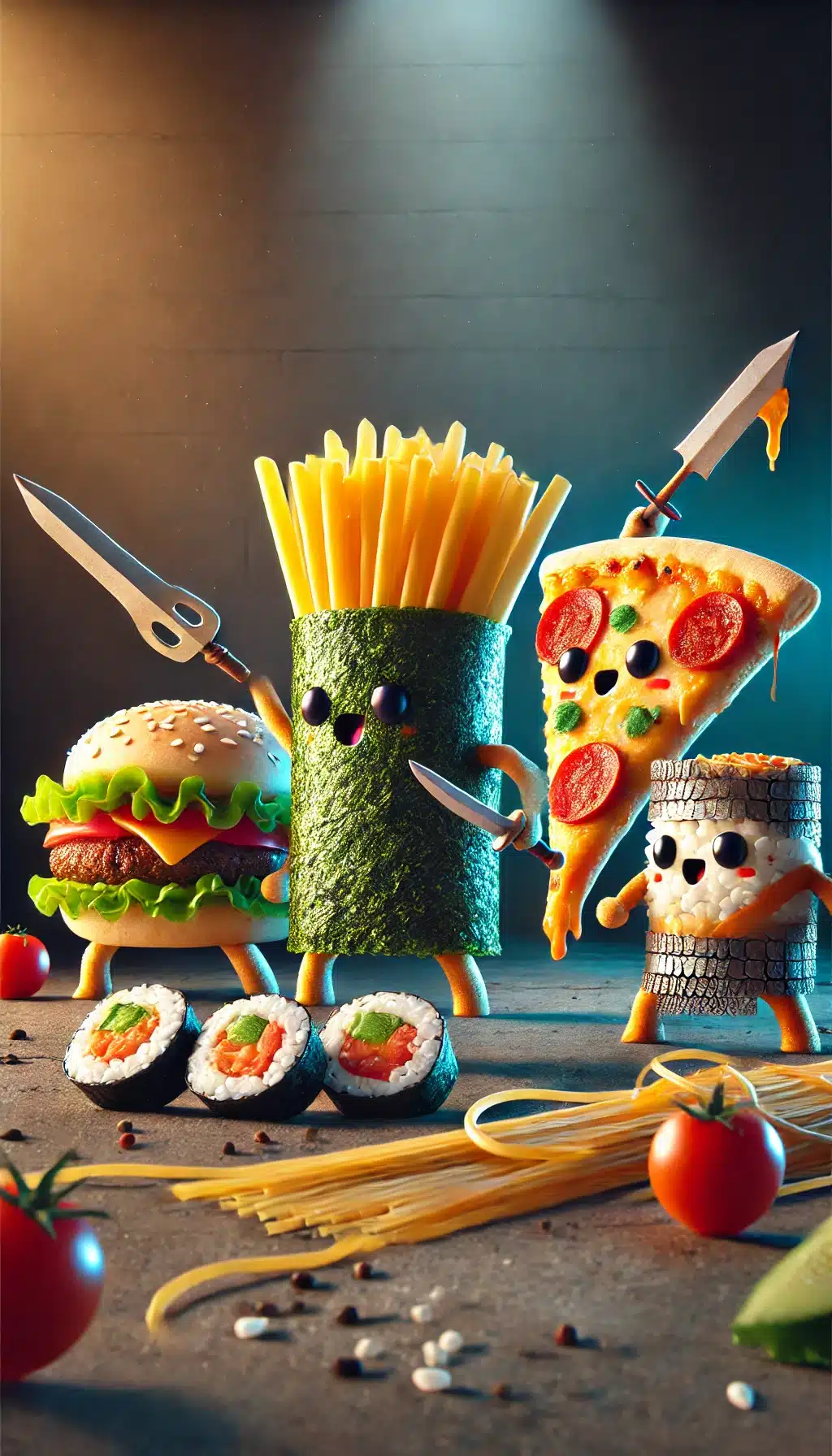 Adorable Food Warriors Created By AI