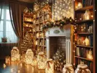 Chic and elegant Christmas decor ideas featuring gold accents and luxurious ornaments