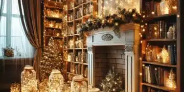 Chic and elegant Christmas decor ideas featuring gold accents and luxurious ornaments