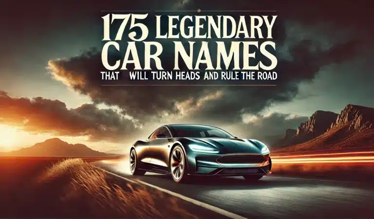 175 Legendary Car Names That Will Turn Heads and Rule the Road