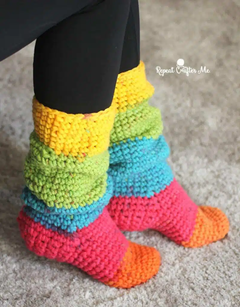 Caron Chunky Cakes Slouchy Slipper Socks