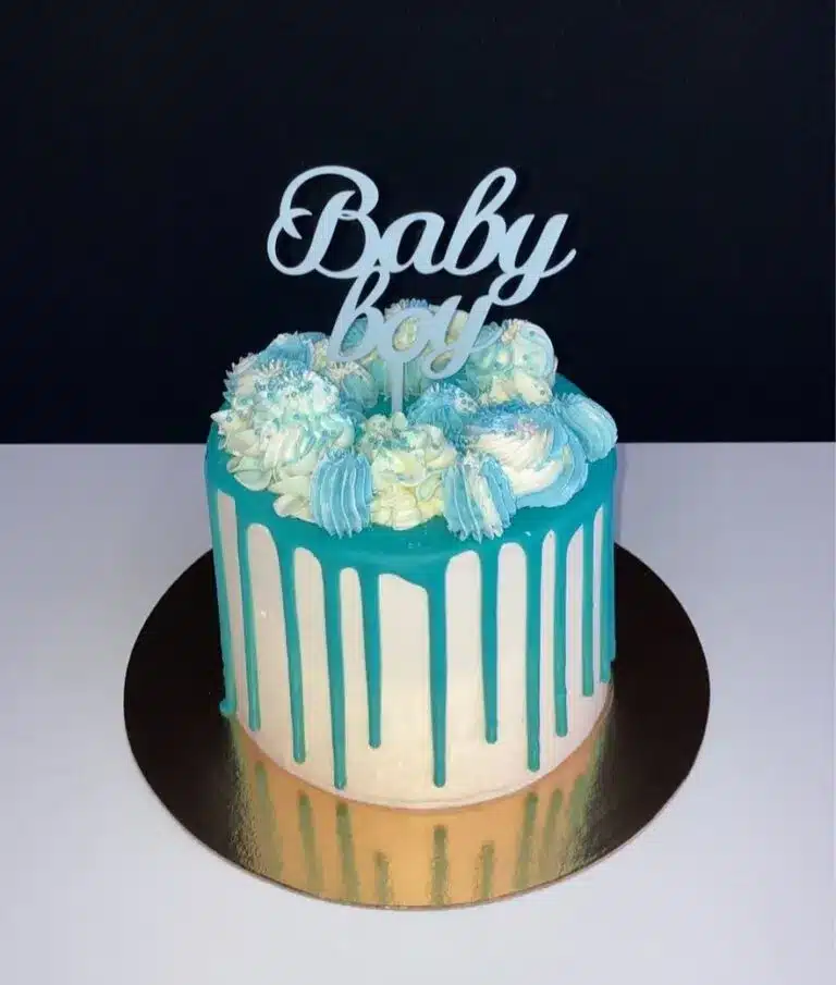 Baby Boy Drip Cake