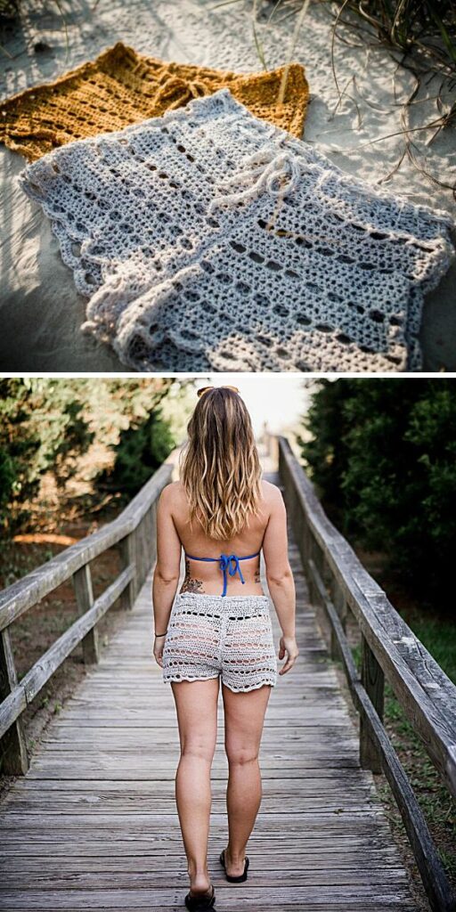 Crochet Shorts Beach Cover Up