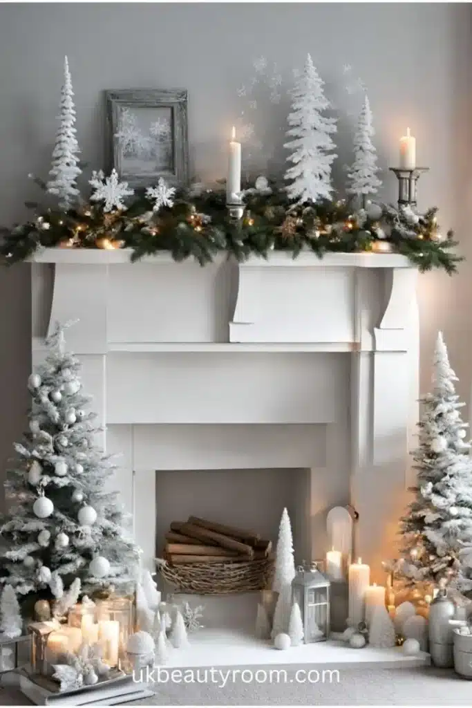 fireplace decor ideas for christmas