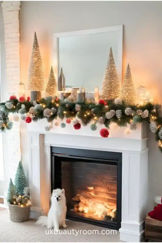 fireplace decor ideas for christmas