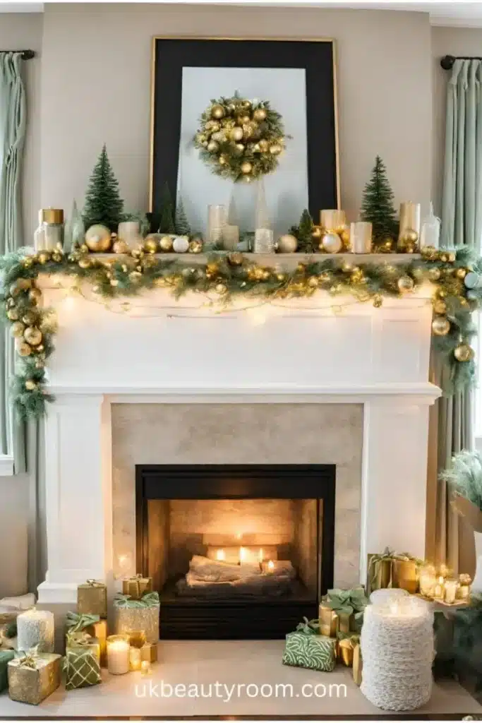 fireplace decor ideas for christmas