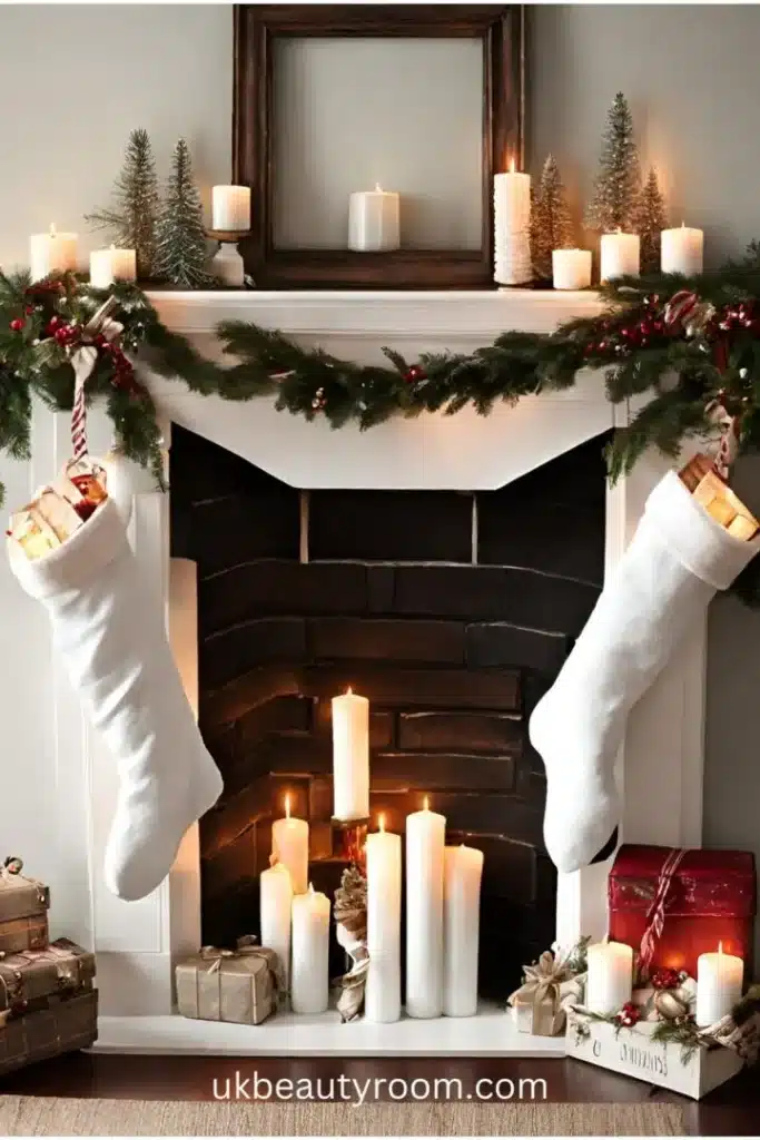 fireplace decor ideas for christmas