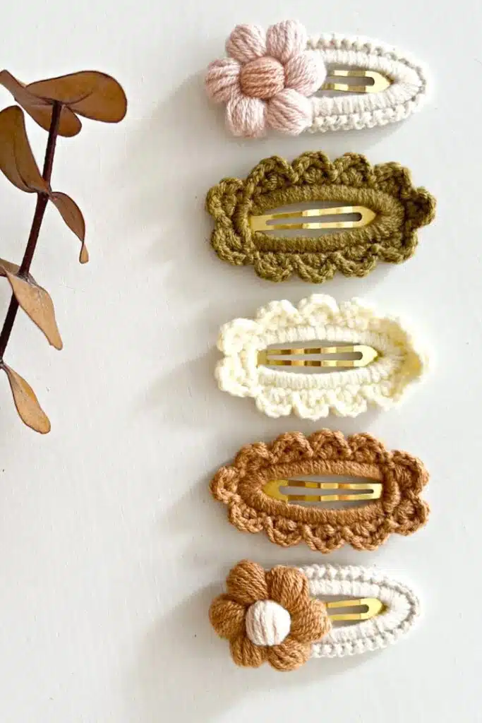 Cute Crocheted Hair Clips