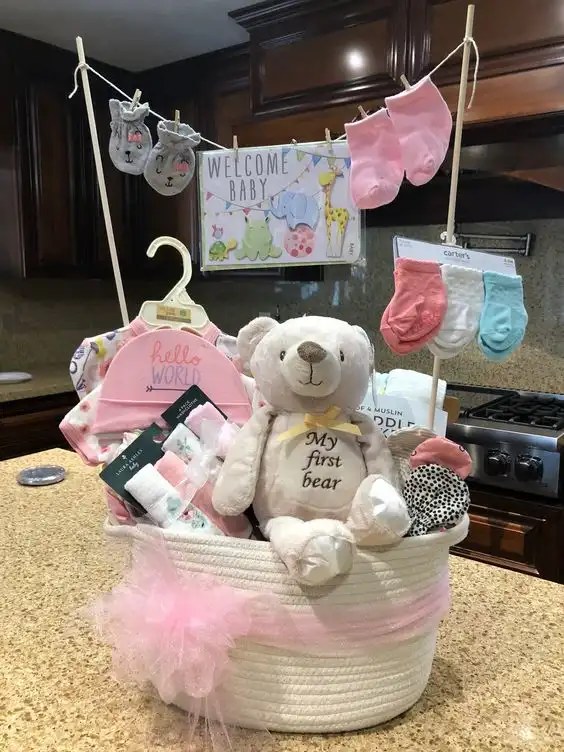 Adorable Baby Shower Gift Basket