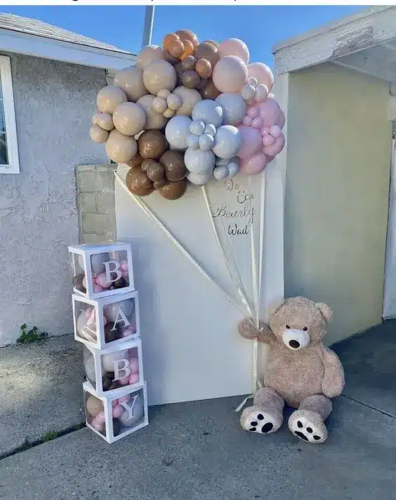 Teddy Bear Balloon Baby Shower Display