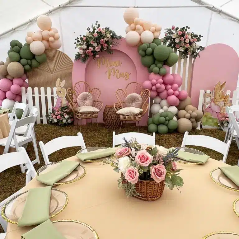 Pink & Green Peter Rabbit Baby Shower